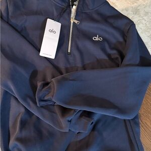 Alo Navy Blue Pullover Hoodie